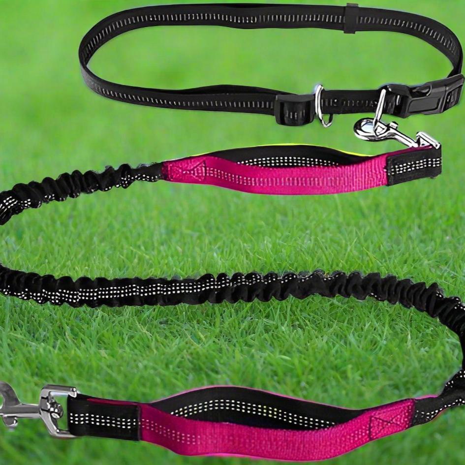 Laisse Chien - HandFreeDogLeash™ - Rose - Le Royaume des toutous
