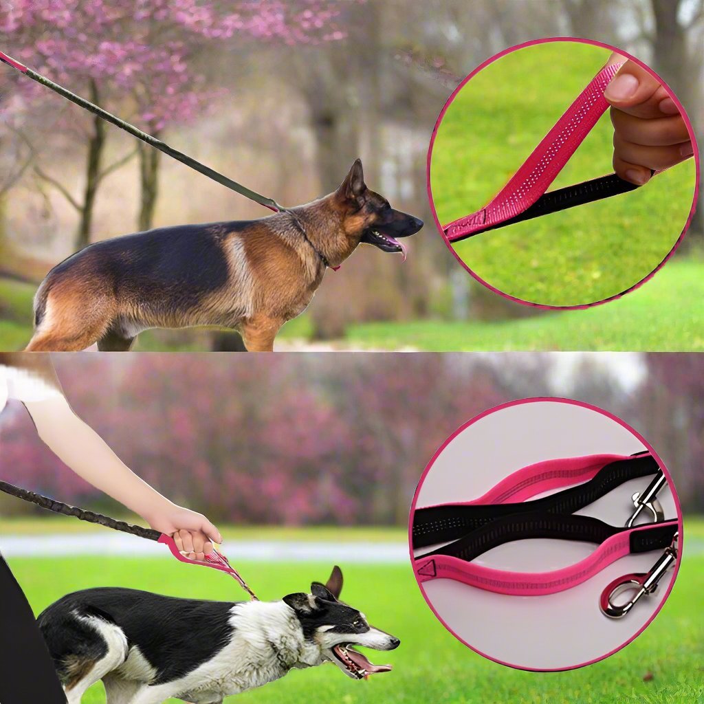 Laisse Chien - HandFreeDogLeash™ - Rose - Le Royaume des toutous