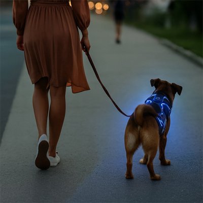 Harnais chien | LED Sécurité Nocturne