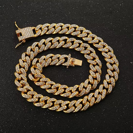 Collier chien | Cubain Élégance Doré